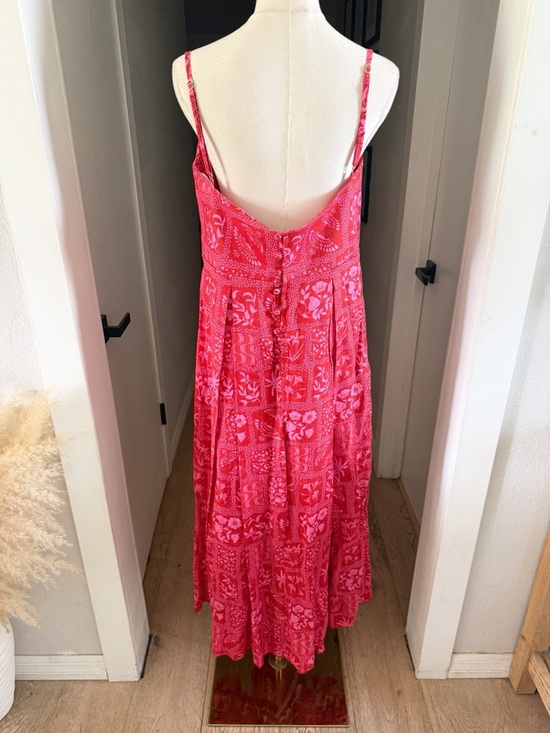 Agua By Agua Bendita Mambo Linen Floral Midi 
Dress Sz L MSRP $750 - Picture 7 of 10